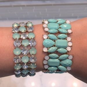 Mint green bracelets